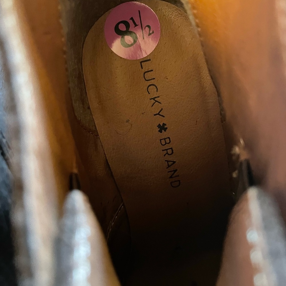Lucky Brand Wedge Boots Leather